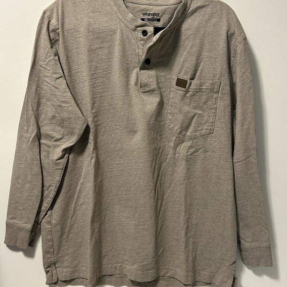 Wrangler Other - Wrangler Men's Long Sleeve Gray Henley Shirt